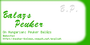 balazs peuker business card